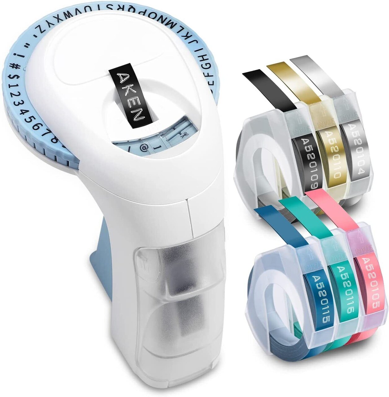 Embossing Label Maker with 6 Label Tapes